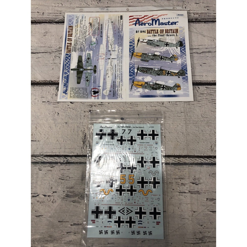 1/48 AeroMaster Decals Bf-109E Battle of Britain The Final Throes 2 48-644 NEW